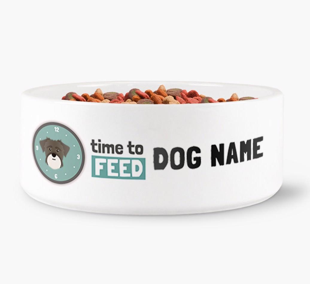 'Time to Feed {dogsName}' - Personalized Dog Bowl for your {breedFullName}