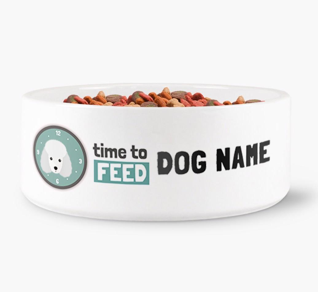 'Time to Feed {dogsName}' - Personalized Dog Bowl for your {breedFullName}