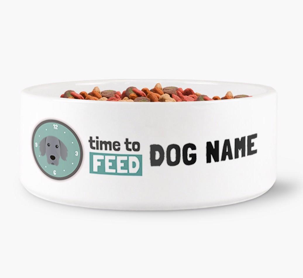 'Time to Feed {dogsName}' - Personalized Dog Bowl for your {breedFullName}