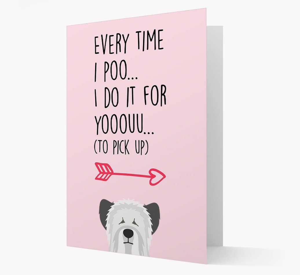 'Everytime I Poo...' Card with your {breedFullName} Icon