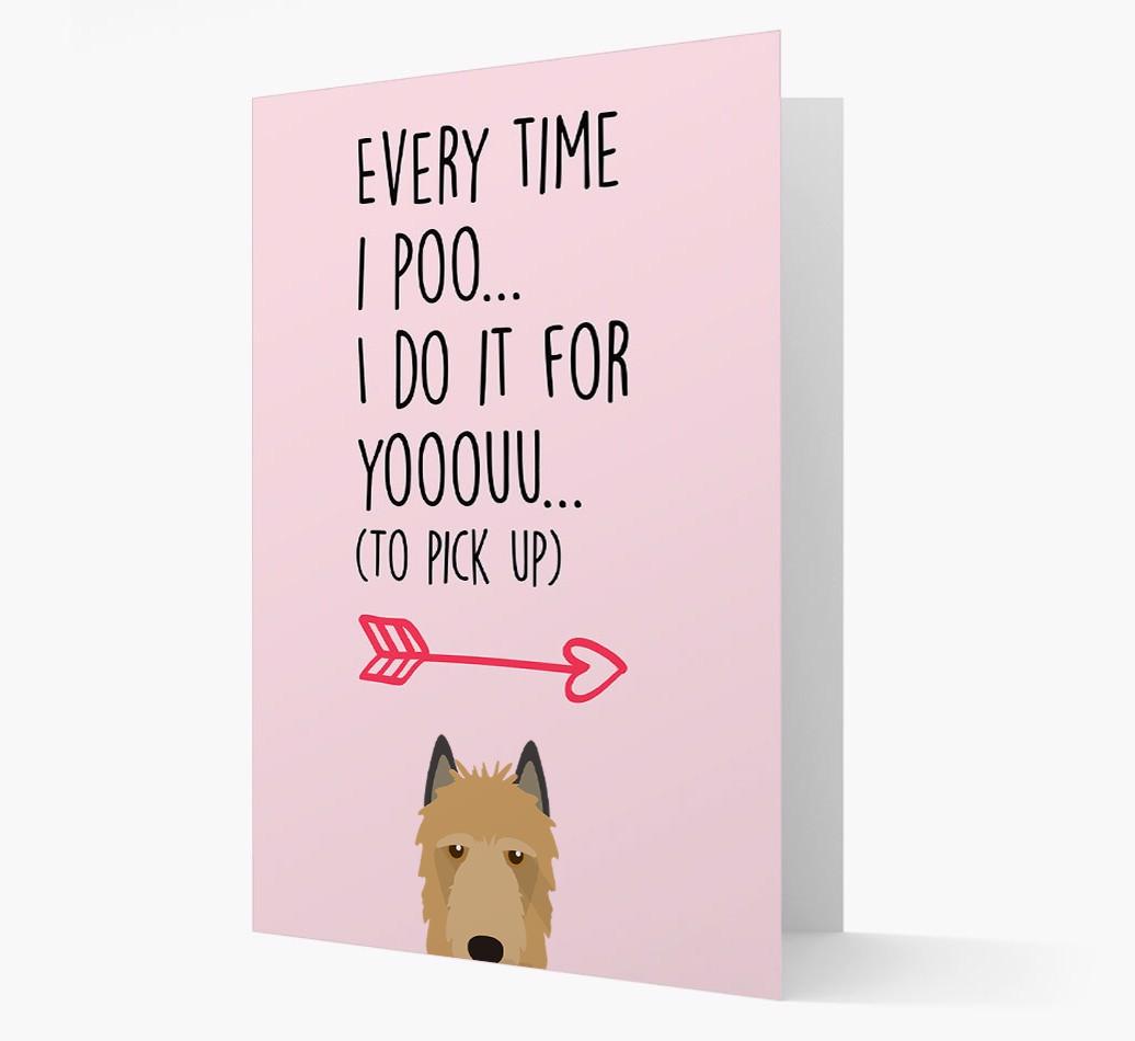 'Everytime I Poo...' Card with your {breedFullName} Icon
