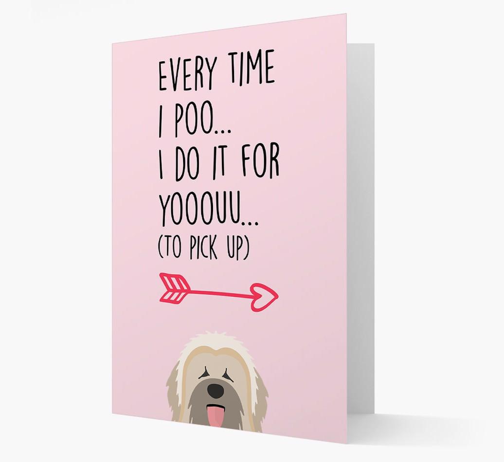 'Everytime I Poo...' Card with your {breedFullName} Icon