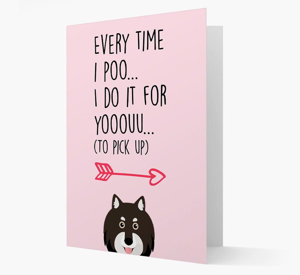 'Everytime I Poo...' Card with your {breedFullName} Icon