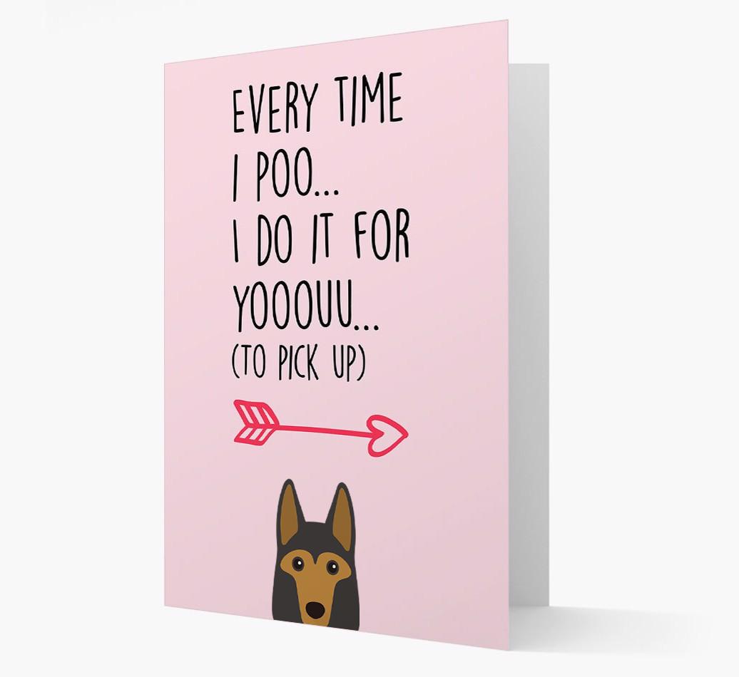 'Everytime I Poo...' Card with your {breedFullName} Icon