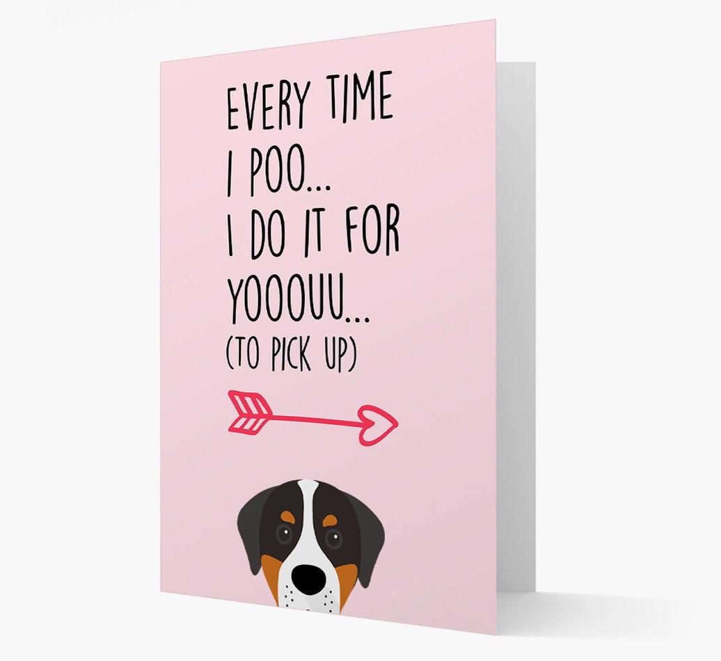 'Everytime I Poo...' Card with your {breedFullName} Icon