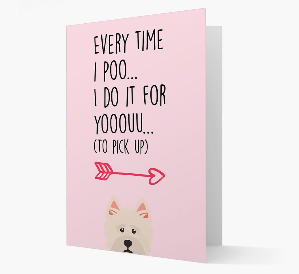 'Everytime I Poo...' Card with your {breedFullName} Icon