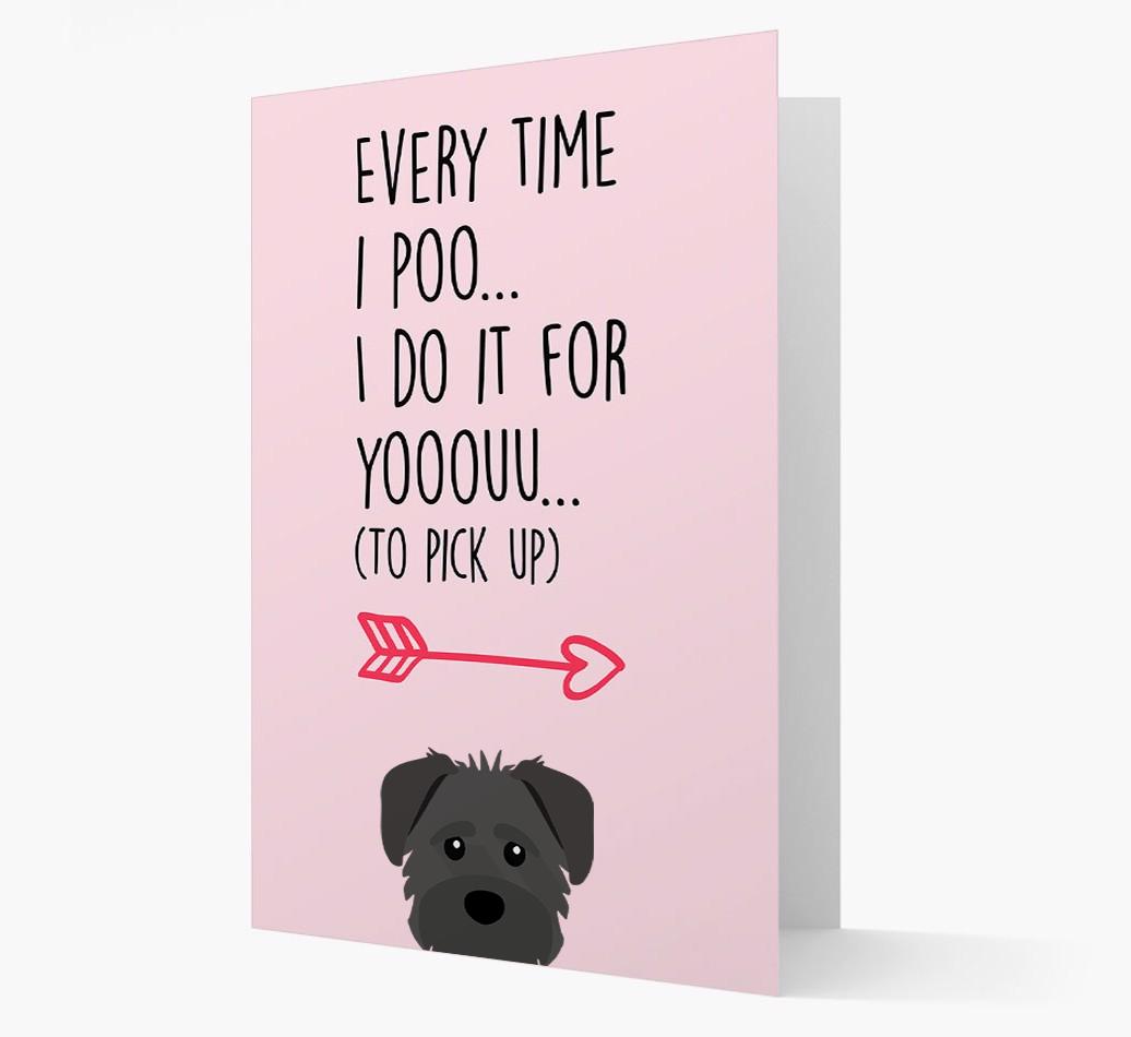 'Everytime I Poo...' Card with your {breedFullName} Icon