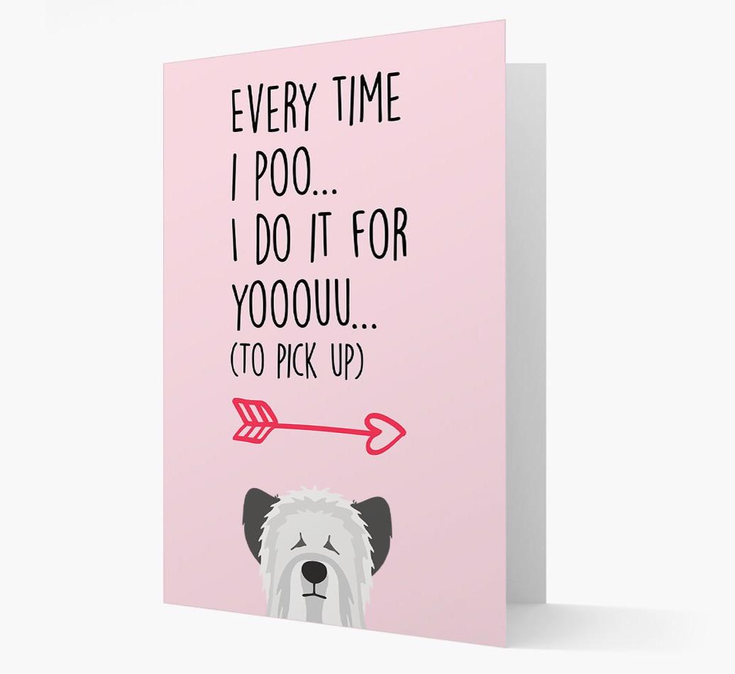'Everytime I Poo...' Card with your {breedFullName} Icon