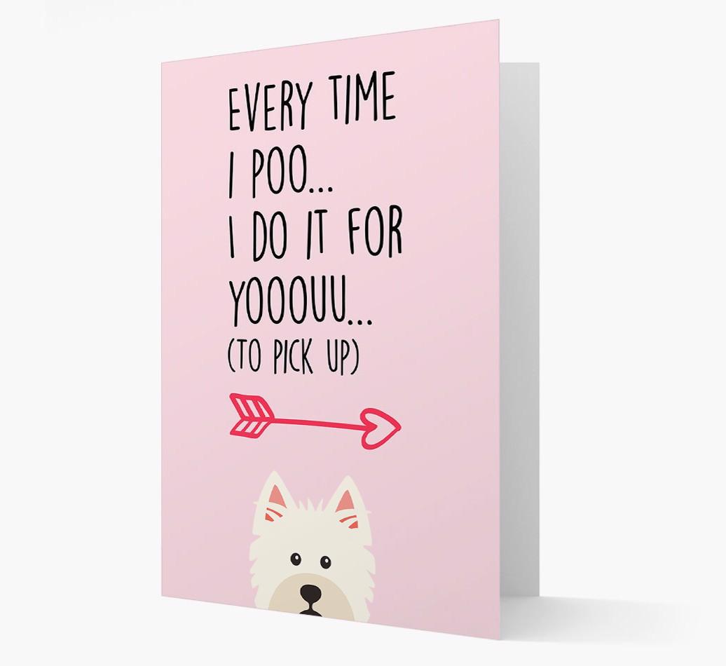 'Everytime I Poo...' Card with your {breedFullName} Icon