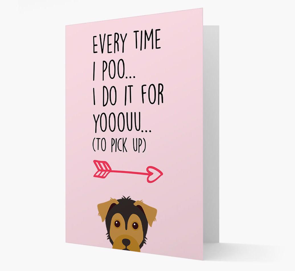 'Everytime I Poo...' Card with your {breedFullName} Icon