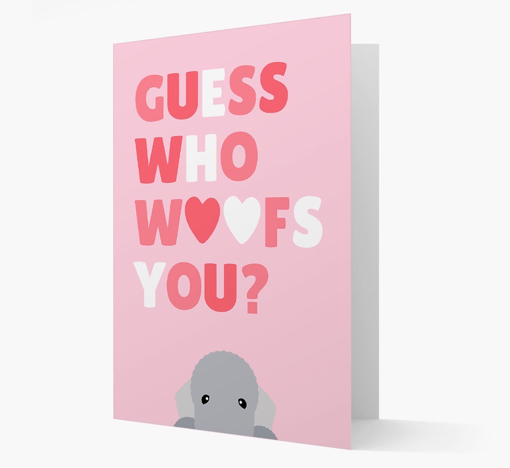 'Guess Who Woofs You?' Card with your {breedFullName} Icon