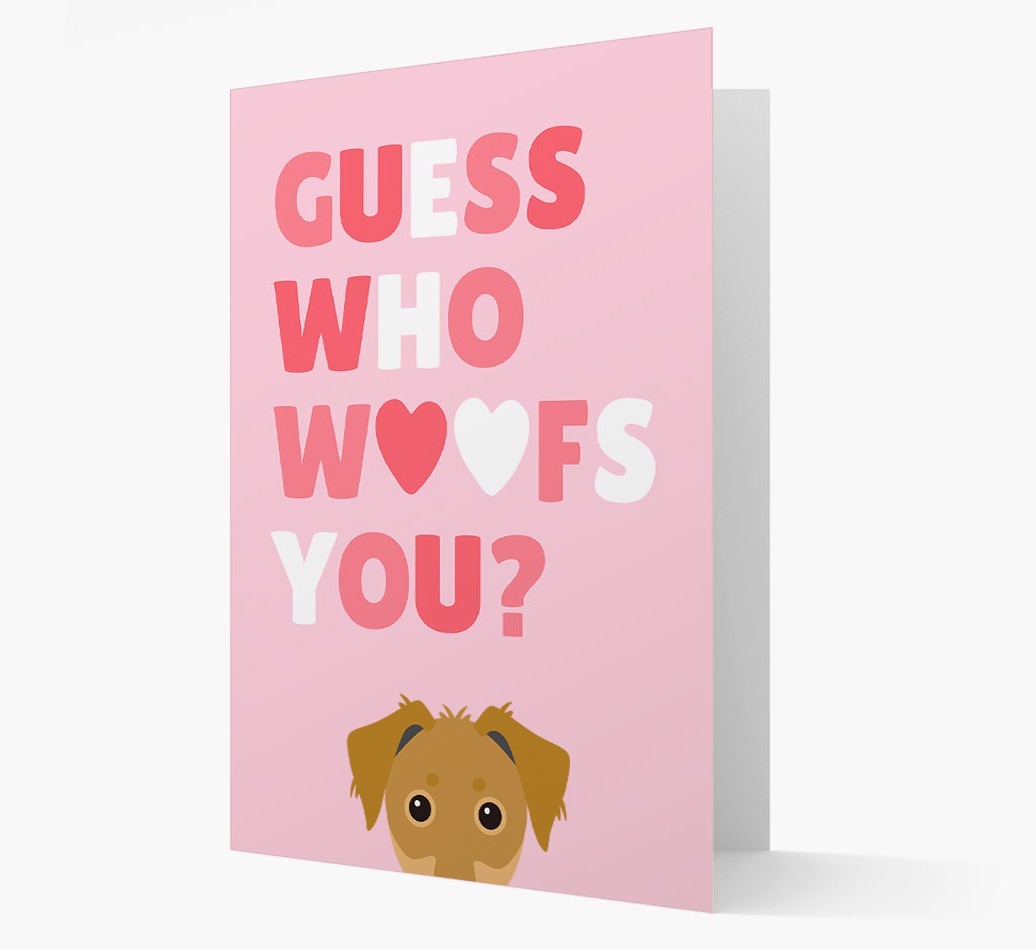 'Guess Who Woofs You?' Card with your {breedFullName} Icon