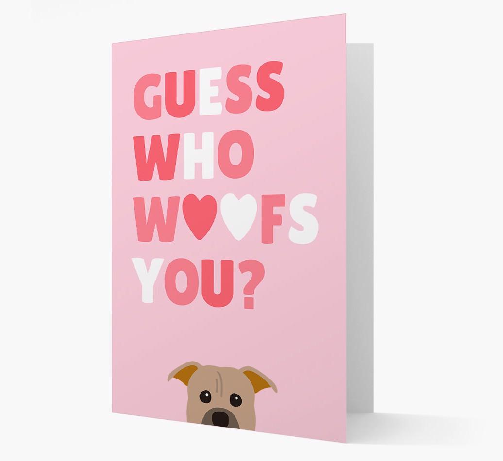 'Guess Who Woofs You?' Card with your {breedFullName} Icon