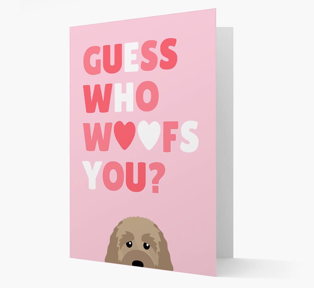 'Guess Who Woofs You?' Card with your {breedFullName} Icon