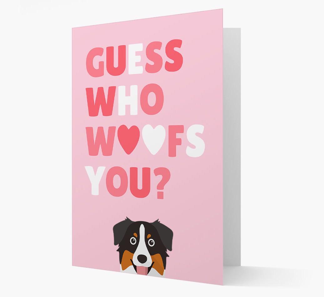 'Guess Who Woofs You?' Card with your {breedFullName} Icon