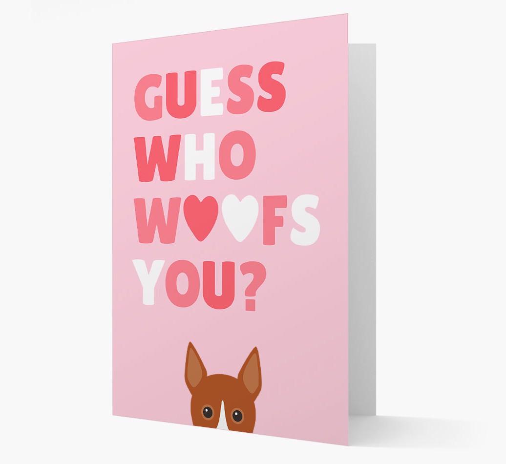 'Guess Who Woofs You?' Card with your {breedFullName} Icon