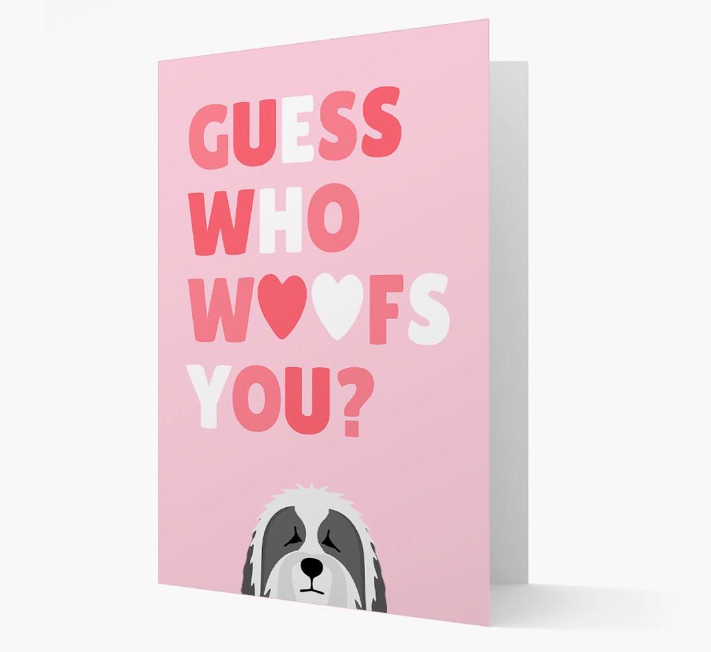 'Guess Who Woofs You?' Card with your {breedFullName} Icon