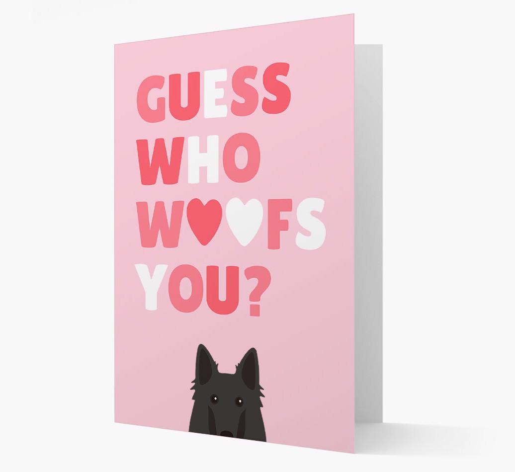 'Guess Who Woofs You?' Card with your {breedFullName} Icon