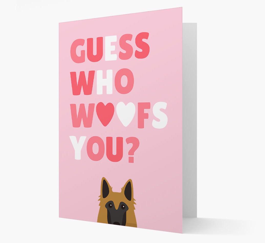 'Guess Who Woofs You?' Card with your {breedFullName} Icon