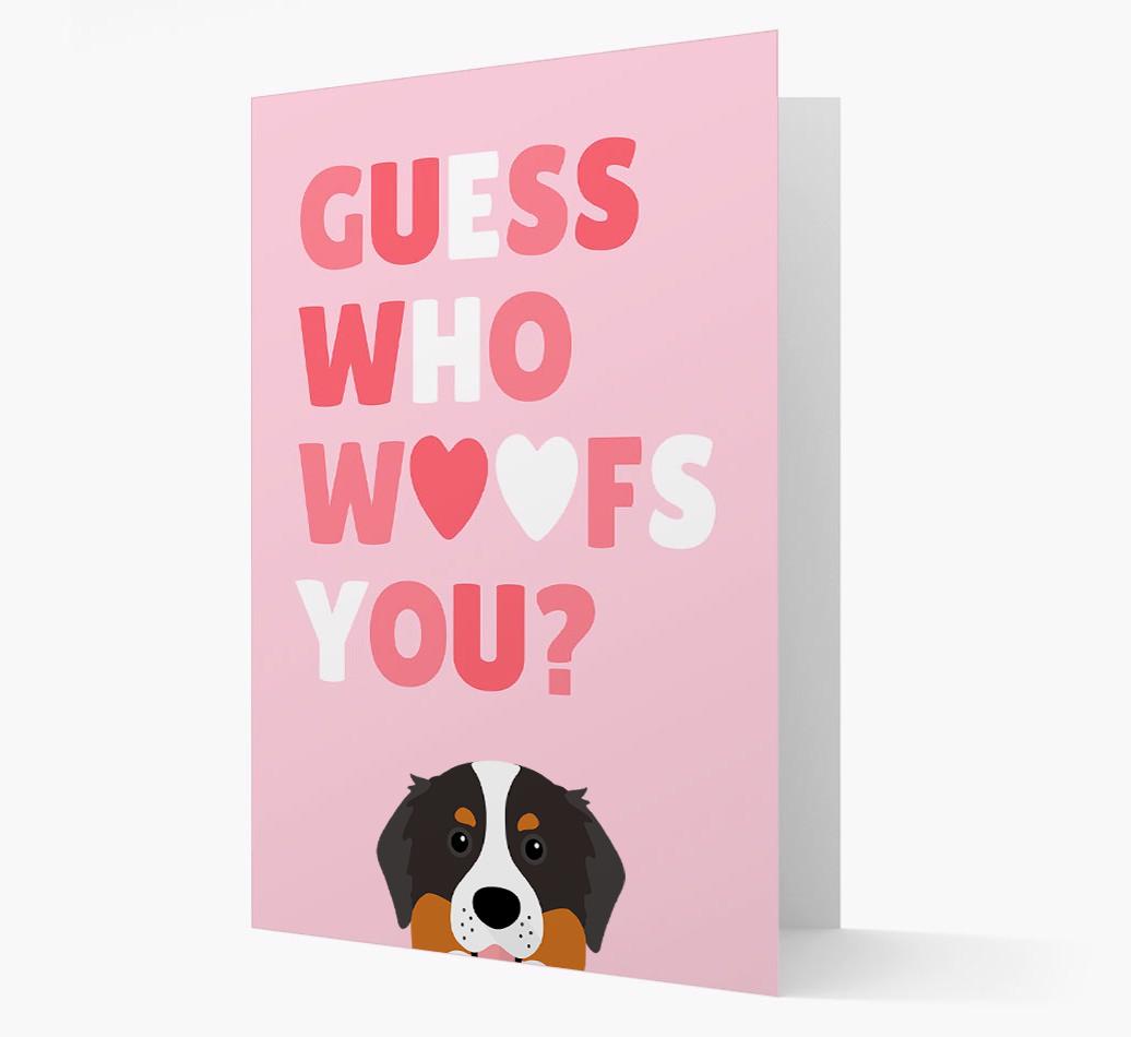 'Guess Who Woofs You?' Card with your {breedFullName} Icon