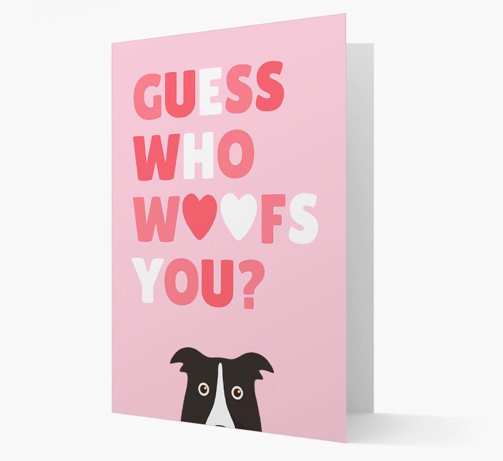 'Guess Who Woofs You?' Card with your {breedFullName} Icon