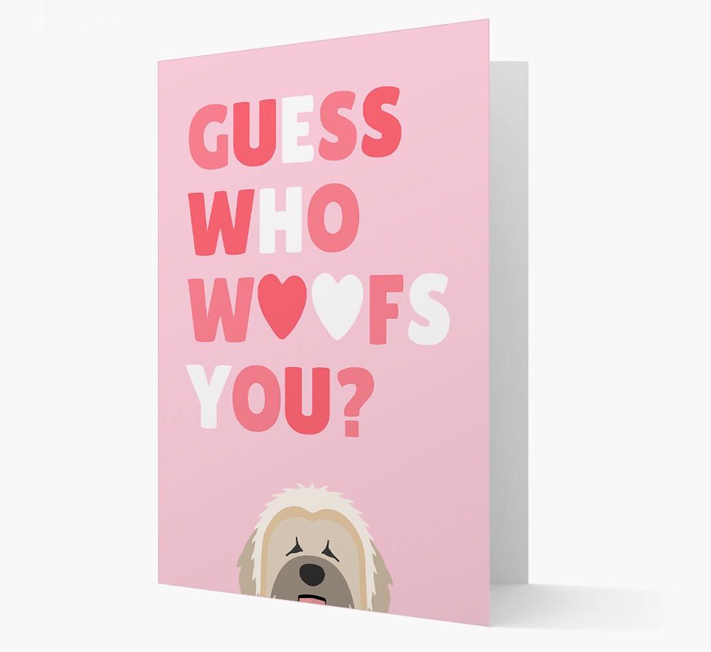 'Guess Who Woofs You?' Card with your {breedFullName} Icon