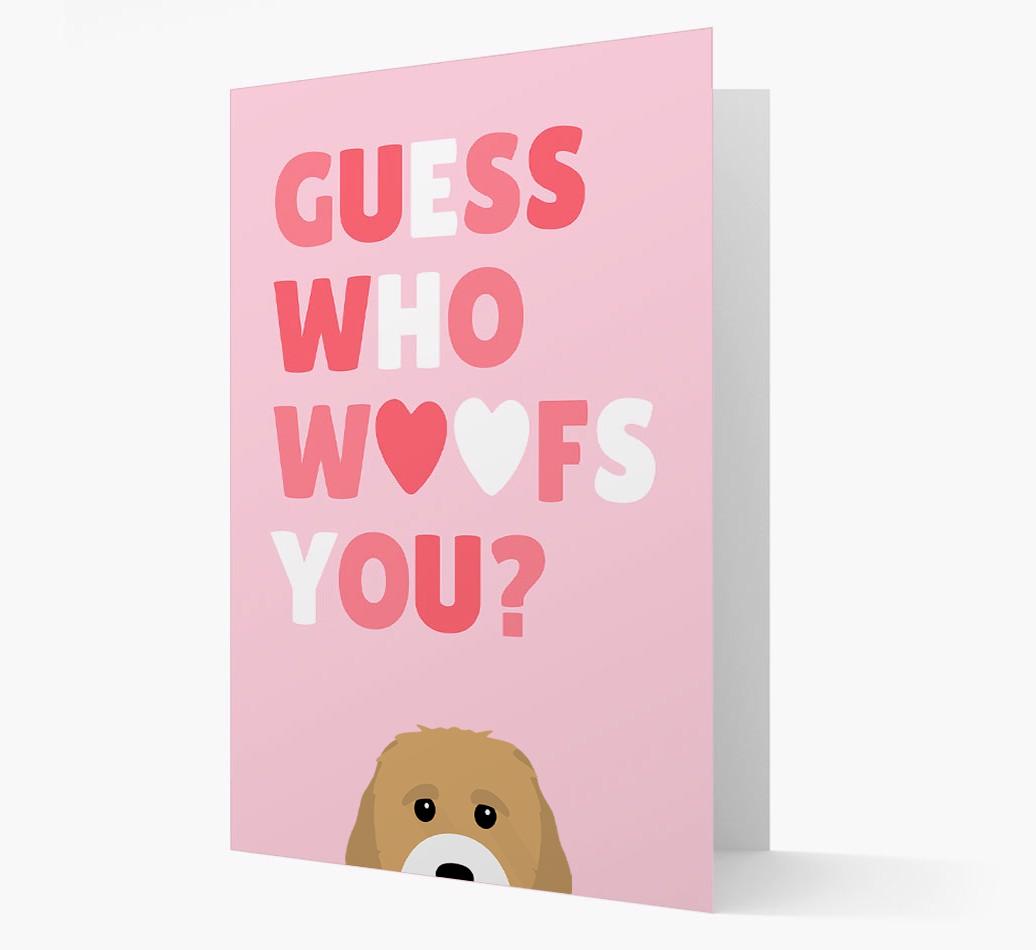 'Guess Who Woofs You?' Card with your {breedFullName} Icon