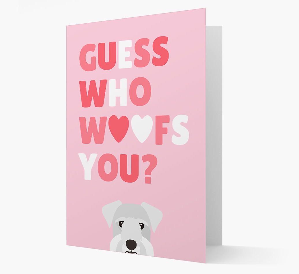 'Guess Who Woofs You?' Card with your {breedFullName} Icon