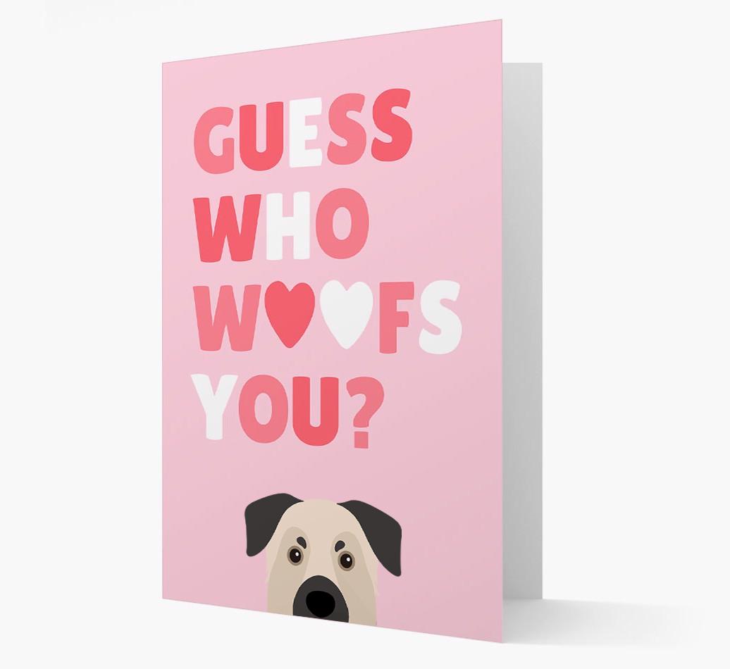 'Guess Who Woofs You?' Card with your {breedFullName} Icon
