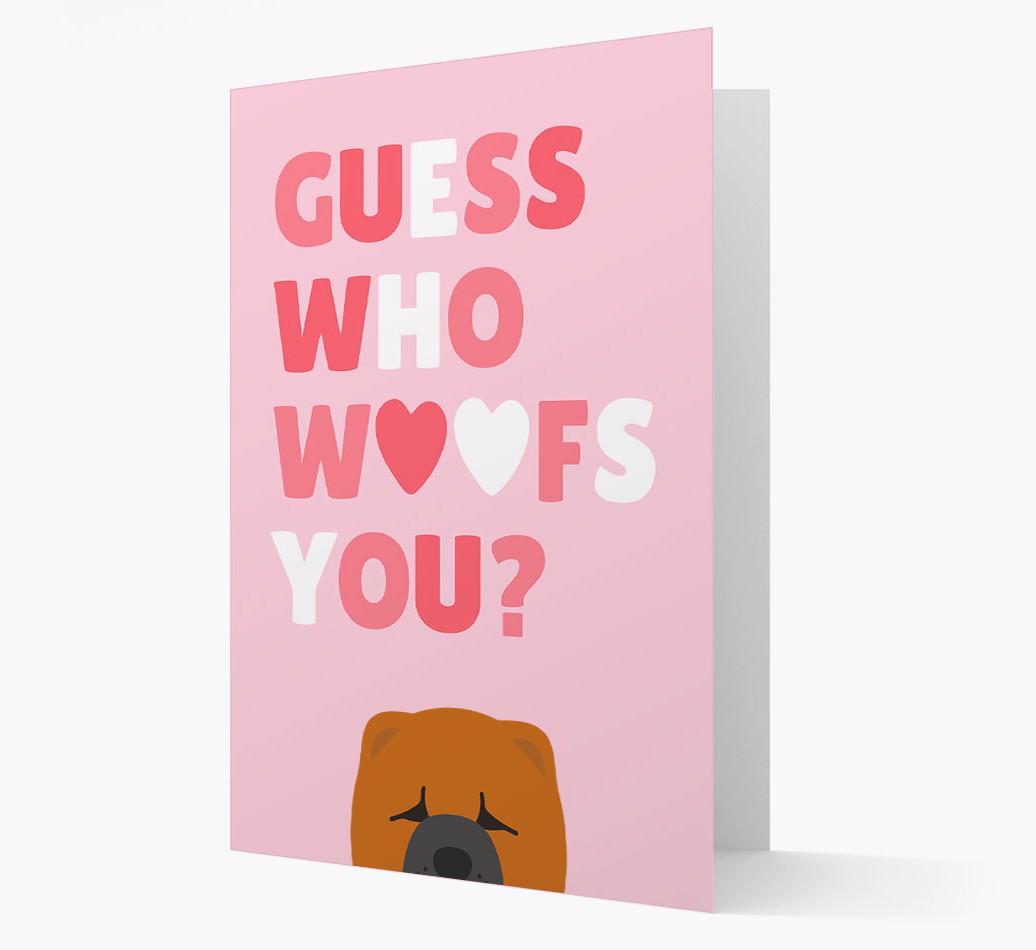 'Guess Who Woofs You?' Card with your {breedFullName} Icon