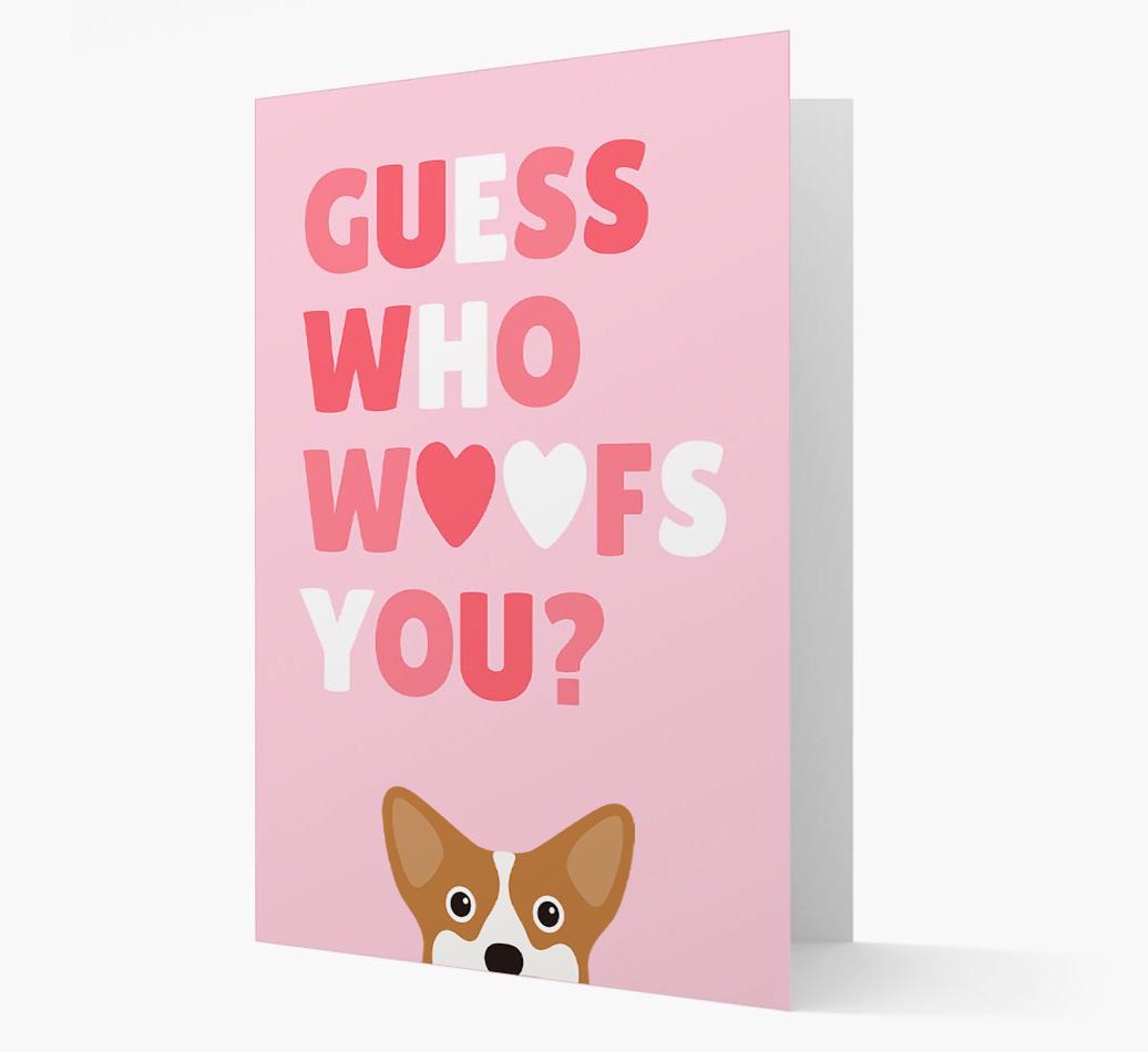 'Guess Who Woofs You?' Card with your {breedFullName} Icon