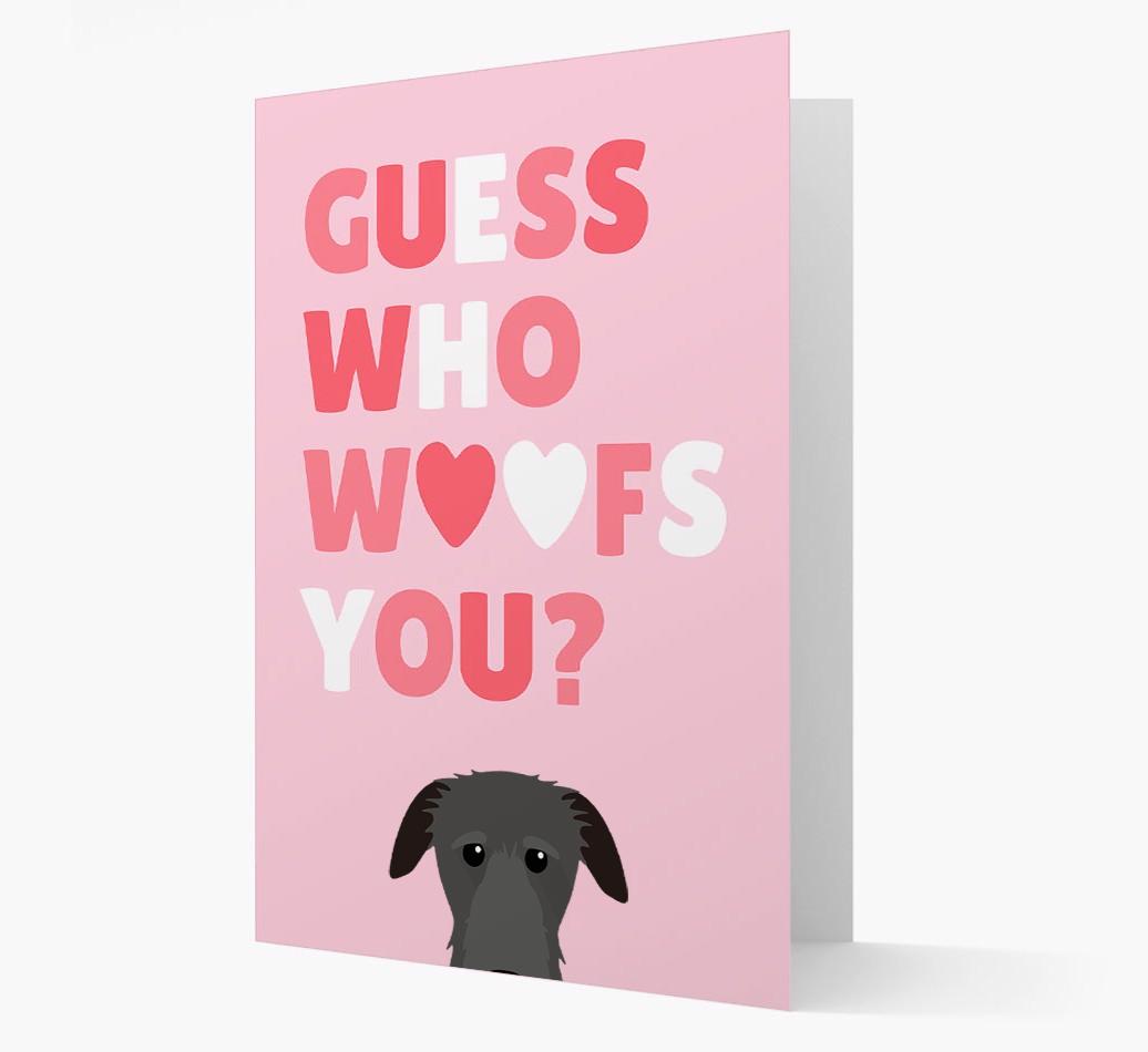 'Guess Who Woofs You?' Card with your {breedFullName} Icon