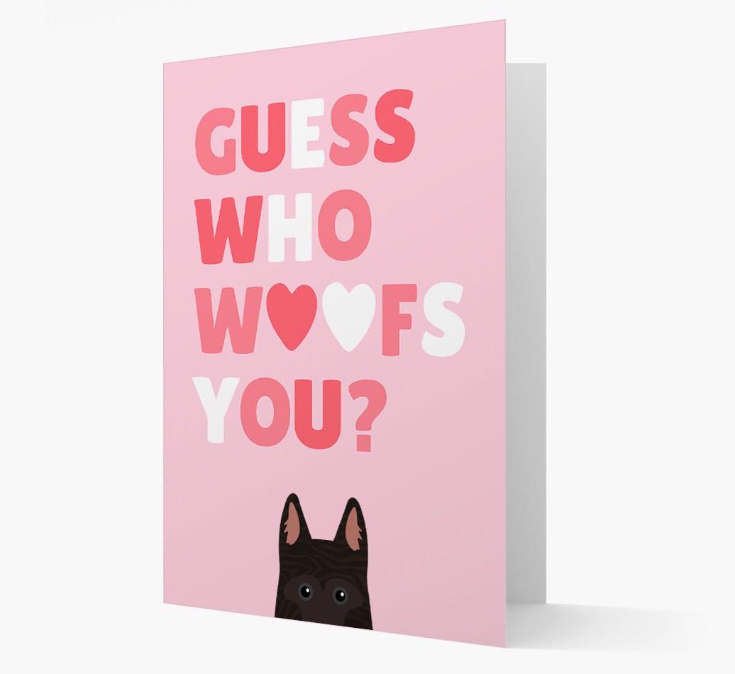 'Guess Who Woofs You?' Card with your {breedFullName} Icon