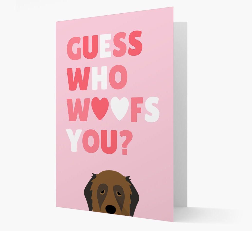 'Guess Who Woofs You?' Card with your {breedFullName} Icon