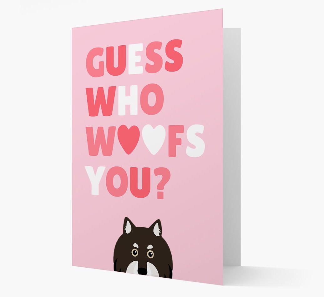 'Guess Who Woofs You?' Card with your {breedFullName} Icon