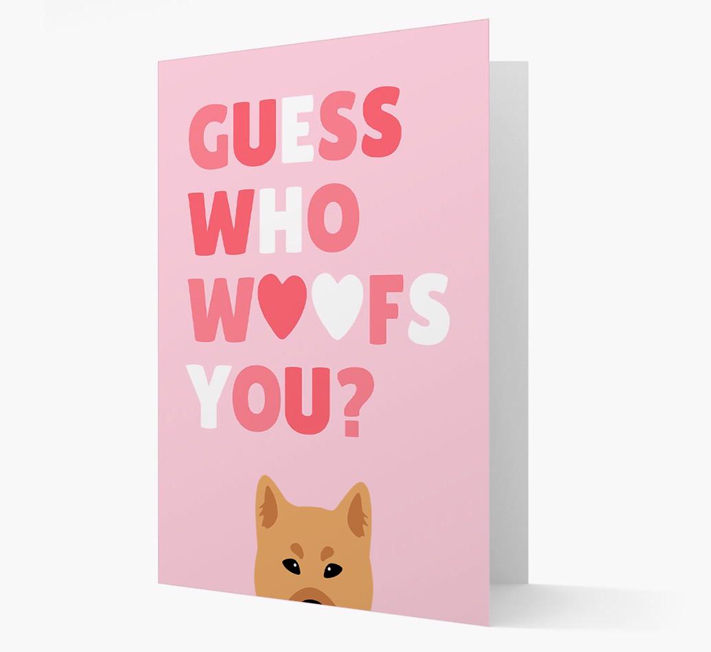 'Guess Who Woofs You?' Card with your {breedFullName} Icon
