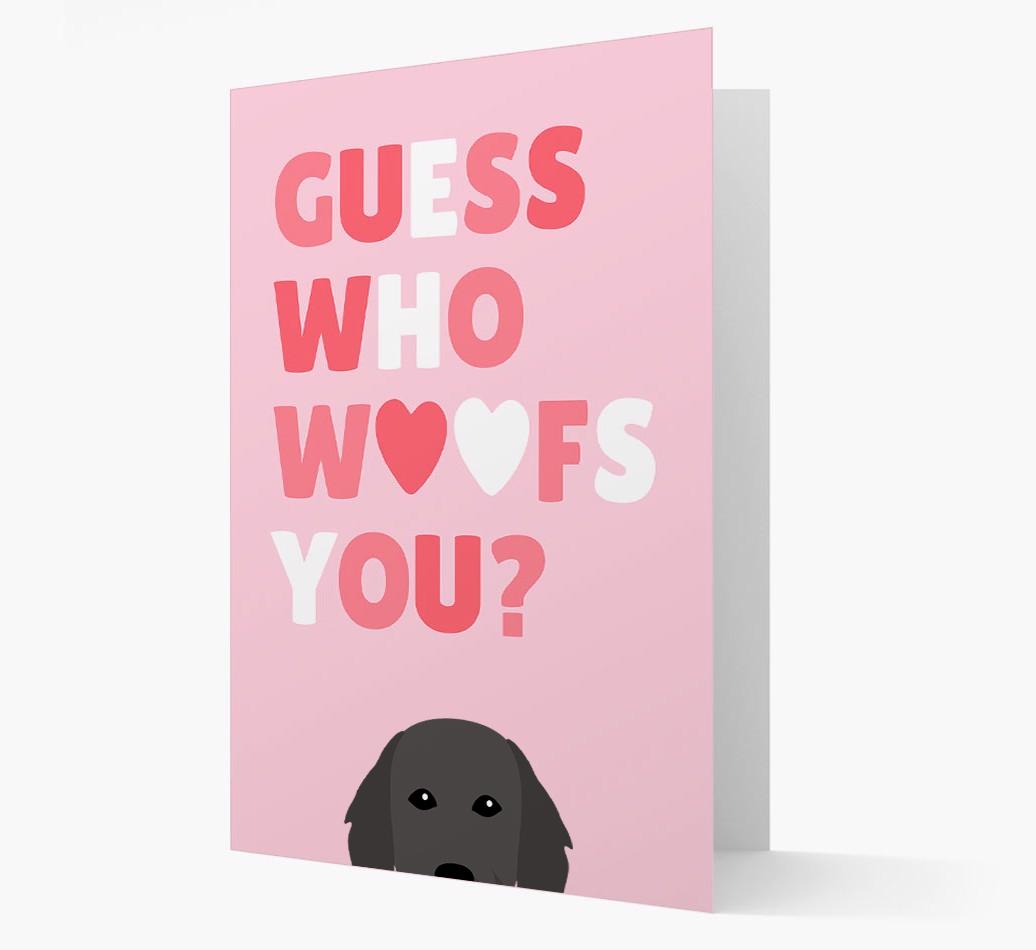 'Guess Who Woofs You?' Card with your {breedFullName} Icon