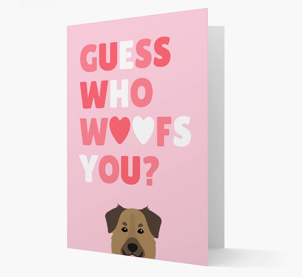 'Guess Who Woofs You?' Card with your {breedFullName} Icon