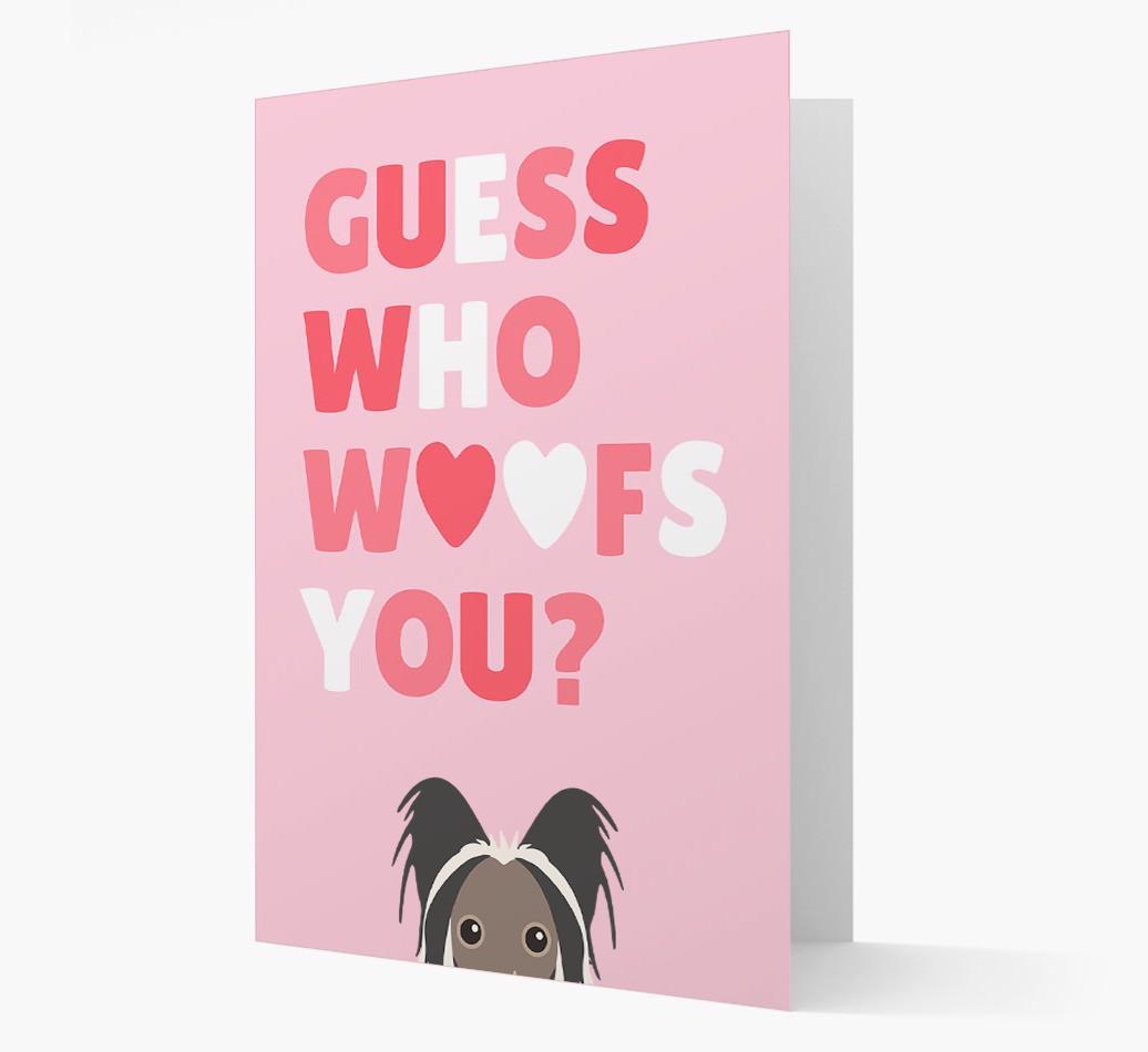 'Guess Who Woofs You?' Card with your {breedFullName} Icon