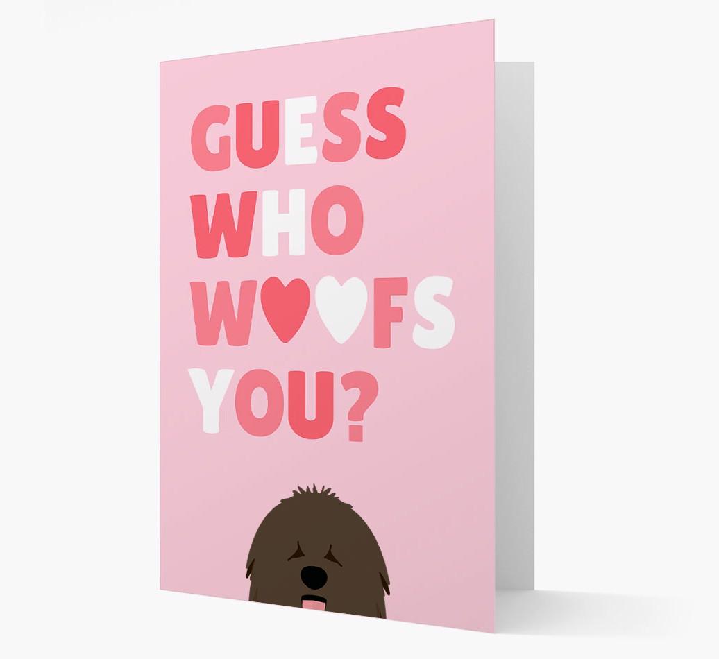 'Guess Who Woofs You?' Card with your {breedFullName} Icon