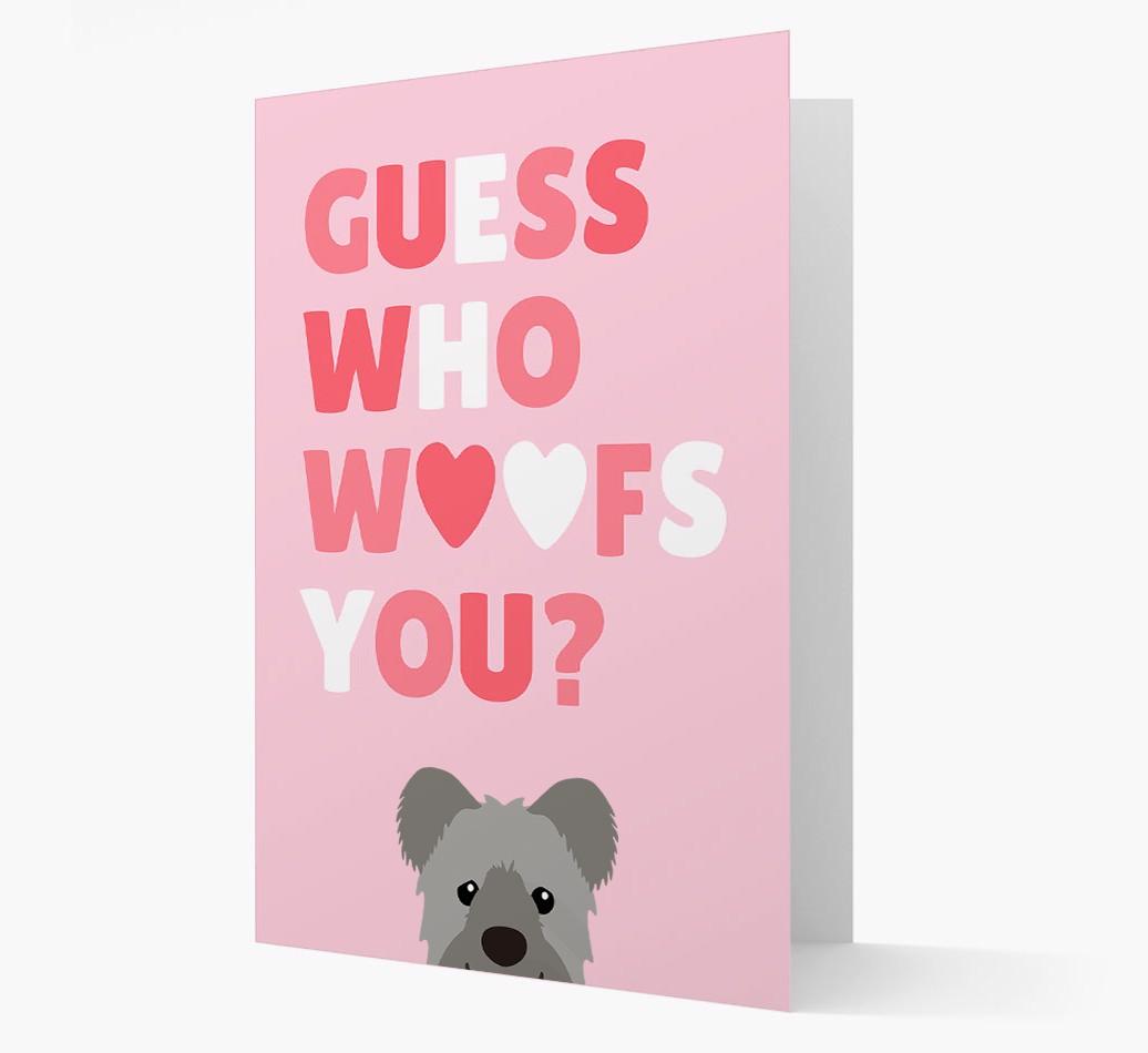 'Guess Who Woofs You?' Card with your {breedFullName} Icon