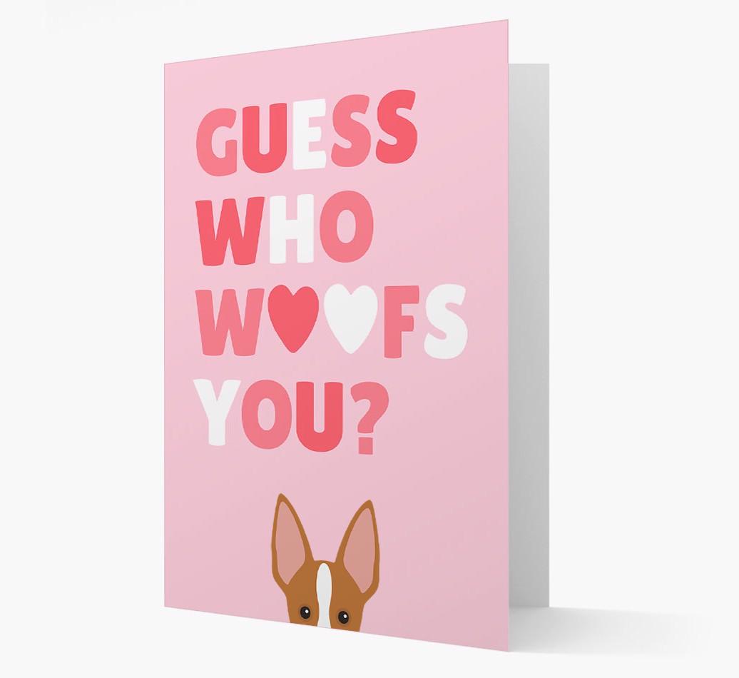 'Guess Who Woofs You?' Card with your {breedFullName} Icon