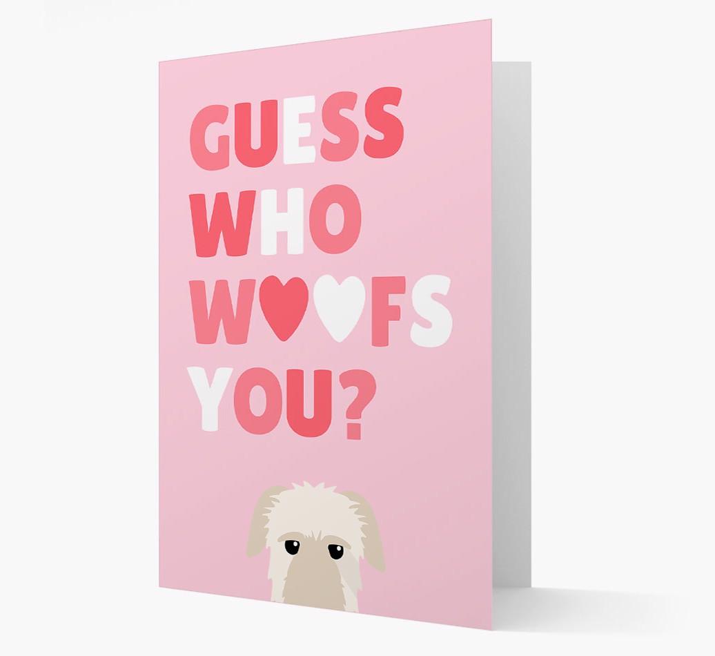 'Guess Who Woofs You?' Card with your {breedFullName} Icon