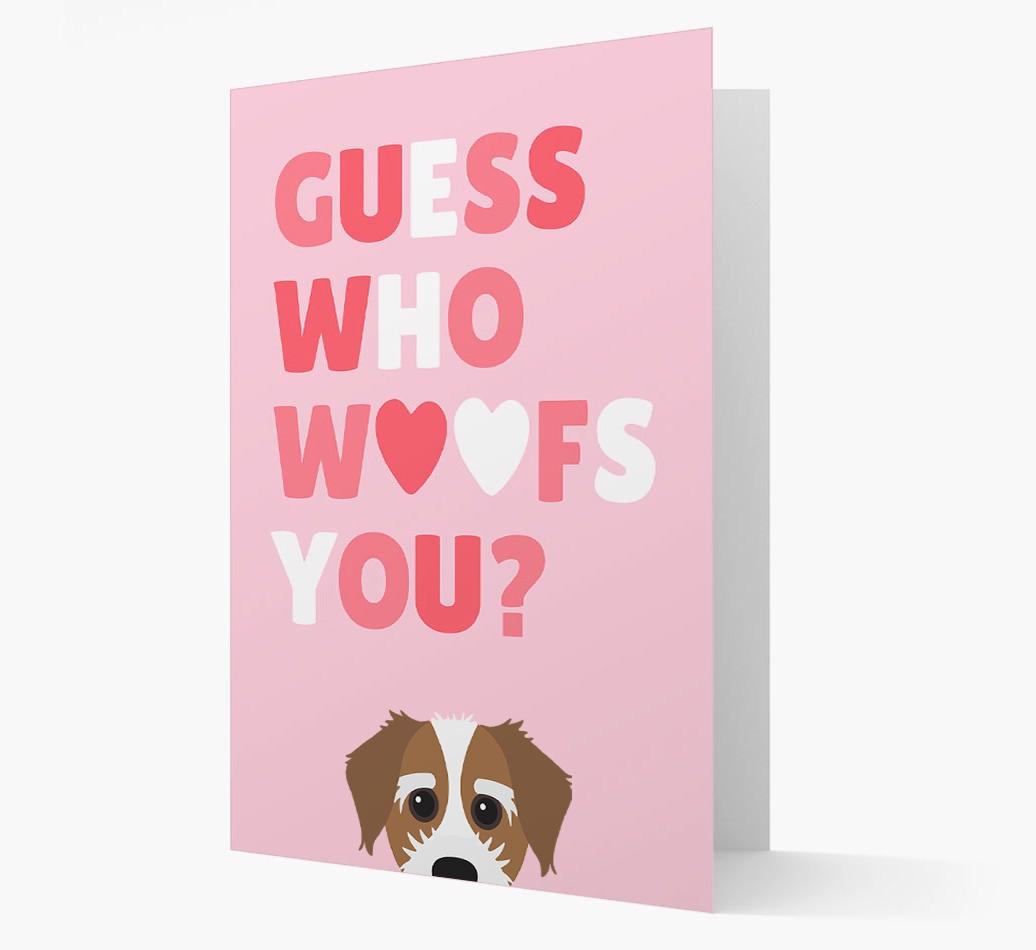 'Guess Who Woofs You?' Card with your {breedFullName} Icon