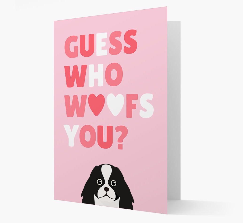 'Guess Who Woofs You?' Card with your {breedFullName} Icon