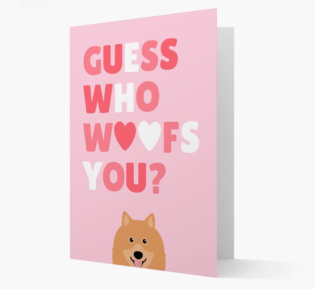 'Guess Who Woofs You?' Card with your {breedFullName} Icon