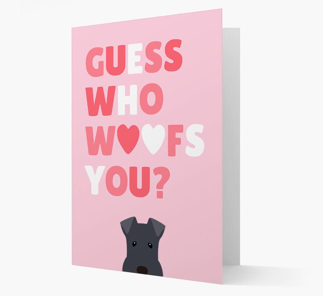 'Guess Who Woofs You?' Card with your {breedFullName} Icon