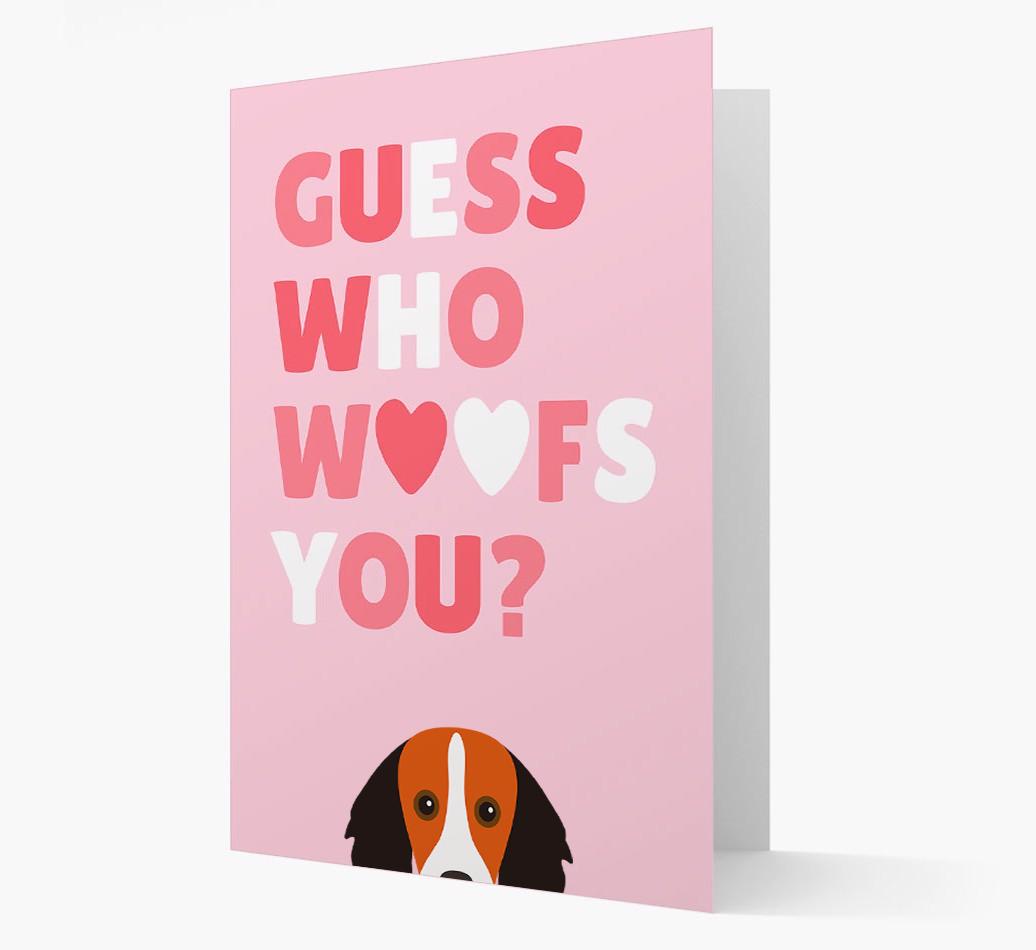 'Guess Who Woofs You?' Card with your {breedFullName} Icon