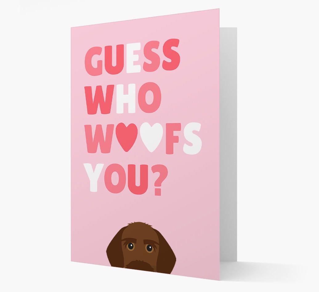 'Guess Who Woofs You?' Card with your {breedFullName} Icon