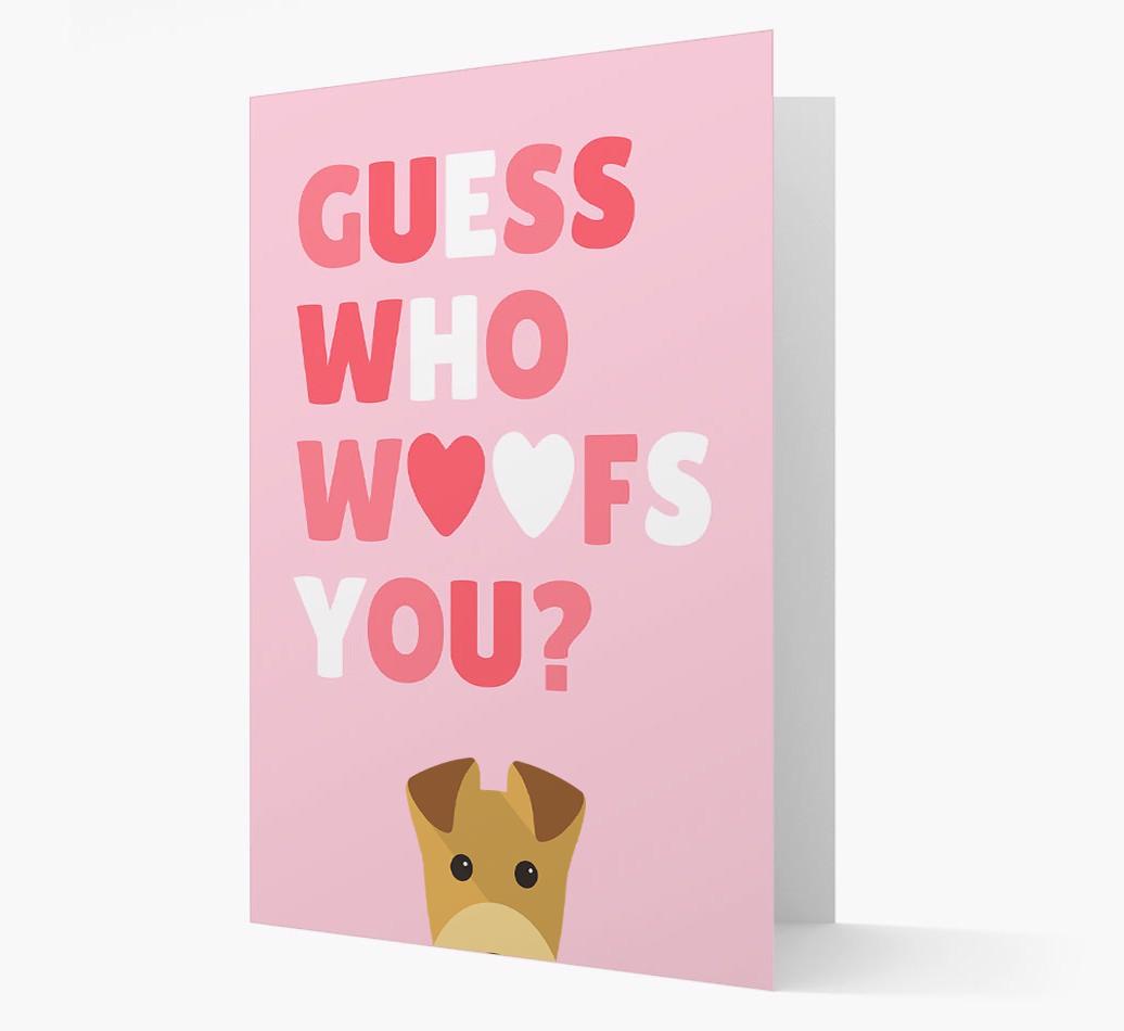 'Guess Who Woofs You?' Card with your {breedFullName} Icon